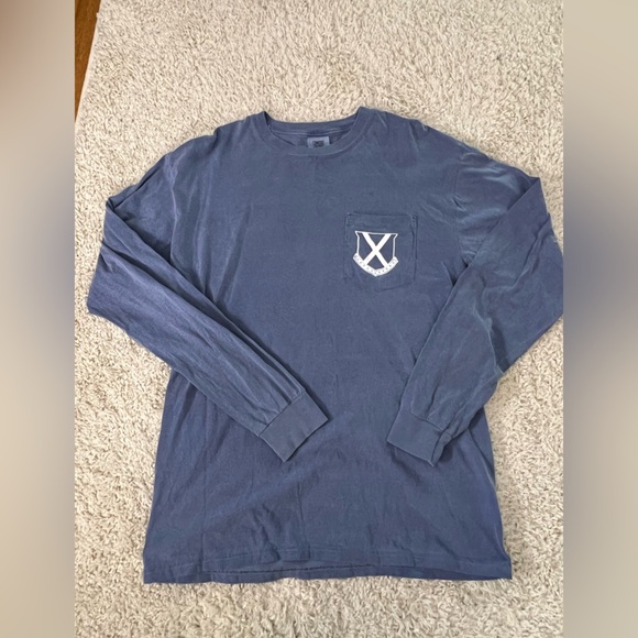 Men's Medium Old Row Blue Long Sleeve Shirt - Picture 1 of 5